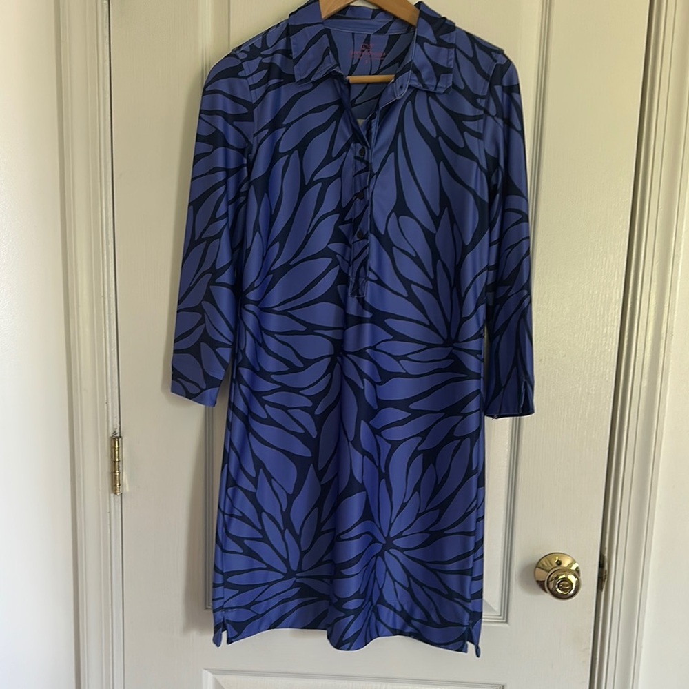 Vineyard Vines Sankaty Margo Dress / deep bay marlin size small